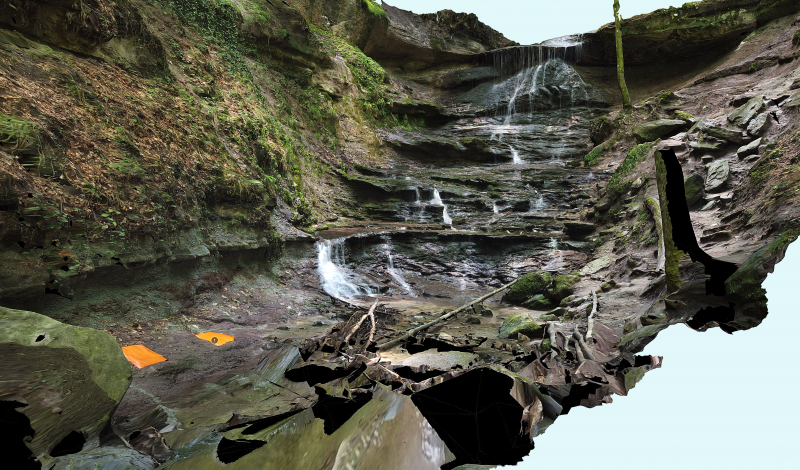 3D Modell von einem Wasserfall 
