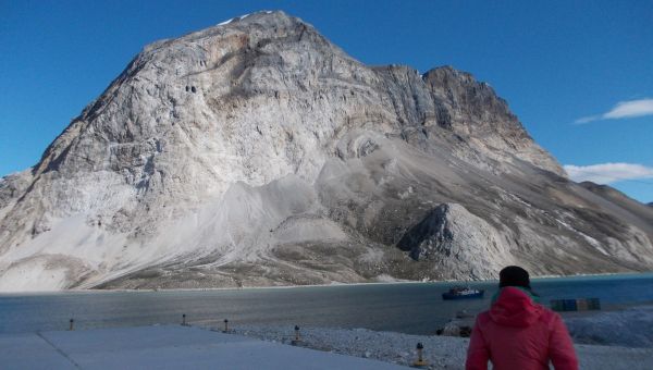 View towards the Black Angel mine, Greenland.